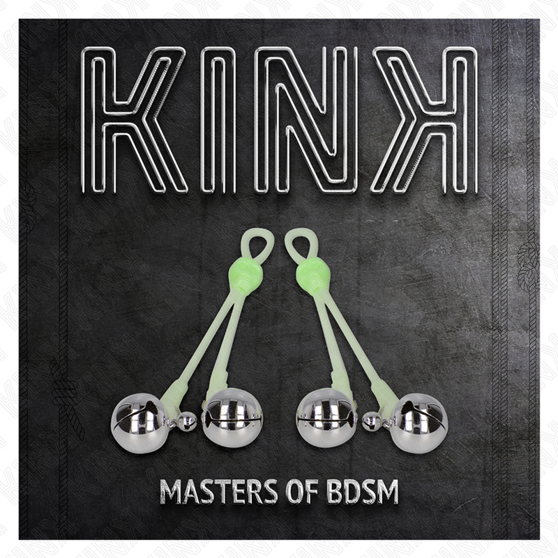 KINK - PINÇAS DE CRÂNIO LUMINOSAS COM ANEL SINOS AJUSTÁVEIS VERDE / PRATA - Image 5